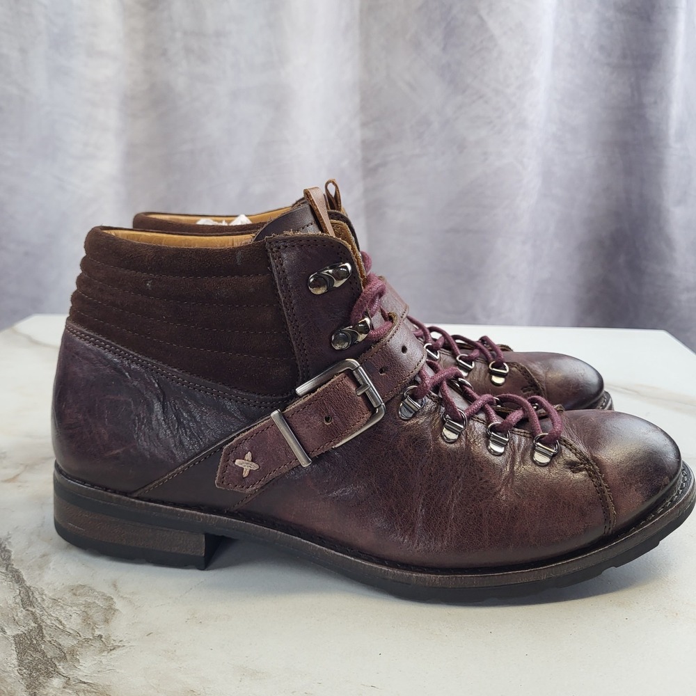 Sebago Laney Hiker Boots Cordovan Burgundy Leather Women's Size 9.5 M